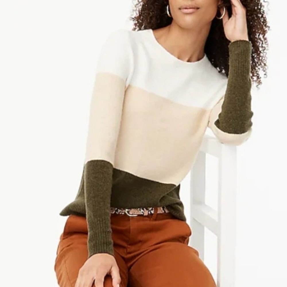 J. Crew Extra Soft Women's Colorblock Sweater